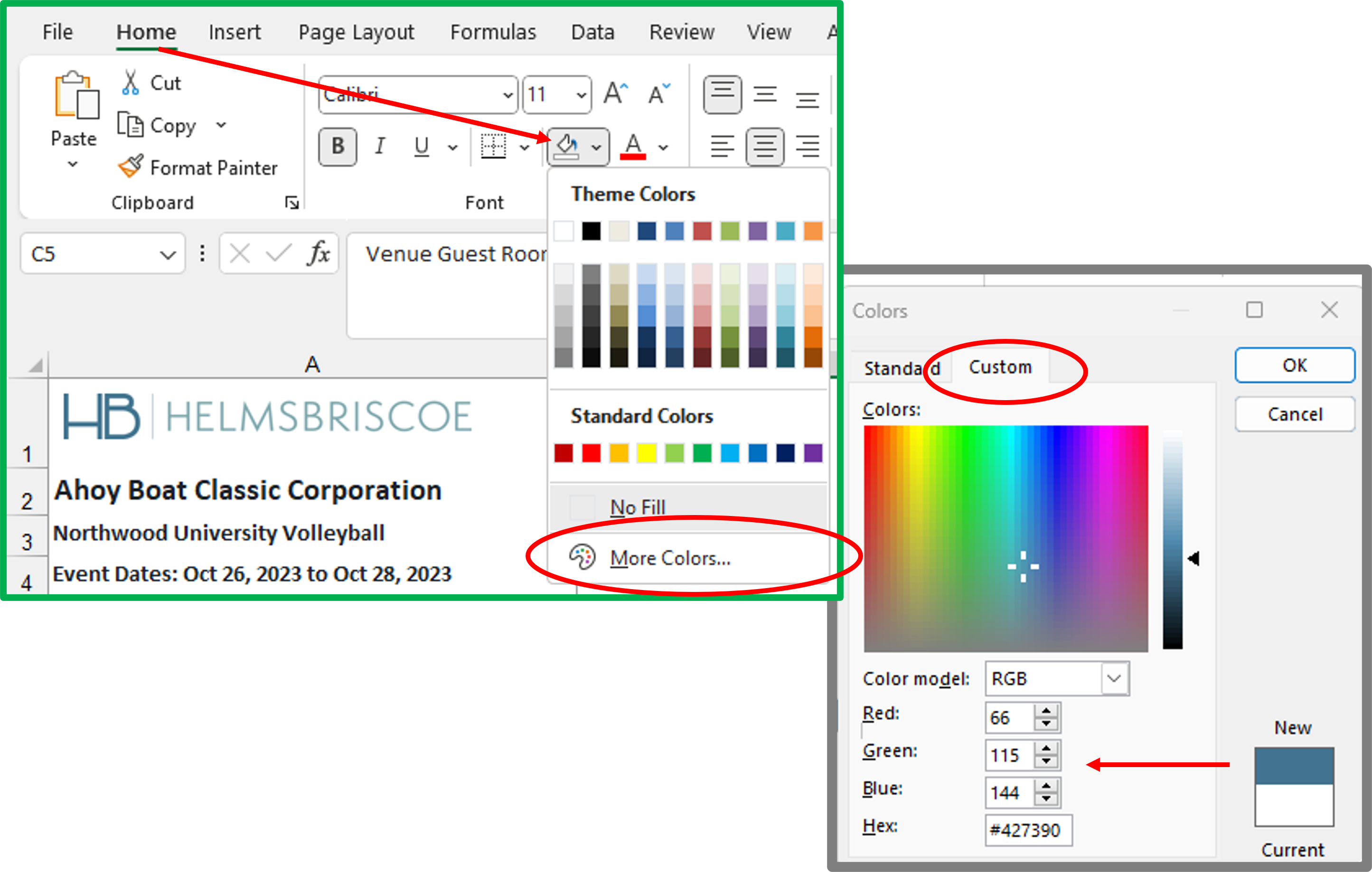 HB Client - Excel Font Color settings.png