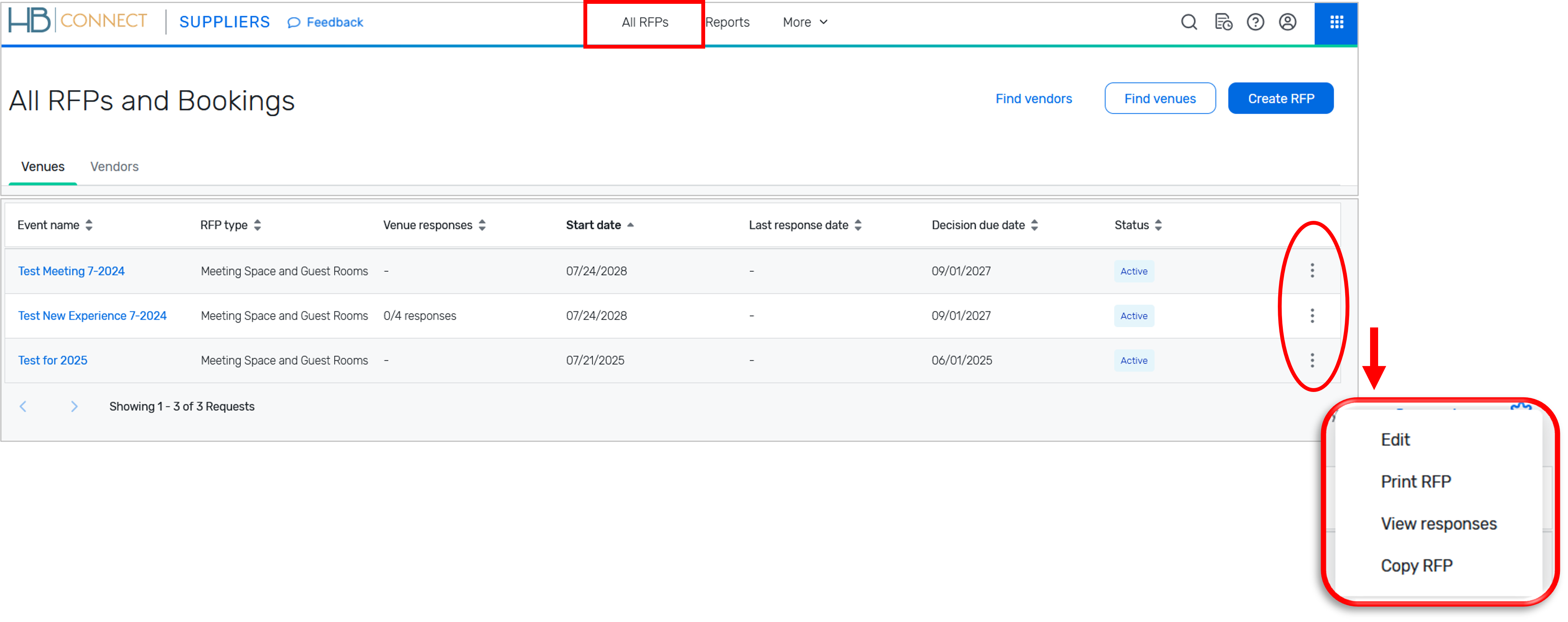 All RFPs page - edit, pring, view responses, copy.png
